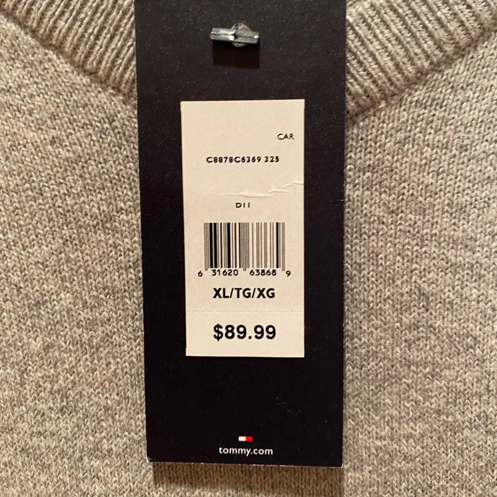 🆕 Tommy Hilfigure XL pullover puma cotton cashmere blend NWT - Picture 7 of 8